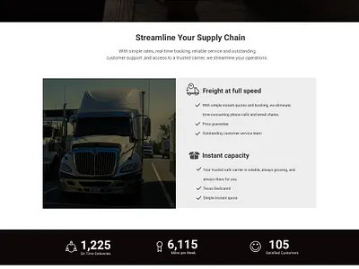 Freight Website Landing Page design kenya ui designer landing page design nairobi