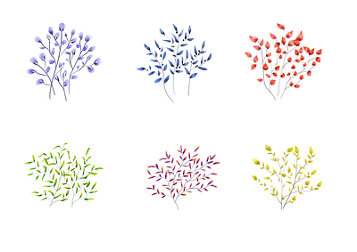 Leaves~ illustration leaves watercolor