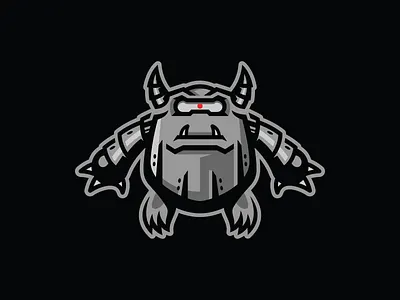 Monster/Robot Illustration apparel graphics black bold bold lines clean design cyborg design grey illustration logo mascot mascot design mascot illustration mascot logo monster robot vector