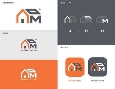 ADM Contracting Logo Development adobe brand identity branding construction construction logo design graphic artist graphic design illustration illustrator logo logo design vector