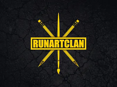 RUNARTCLAN art brand clan logo logo design run