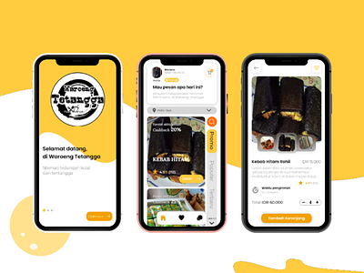 Landing, home, and detail of food apps app delivery design drink food mobile ui ux