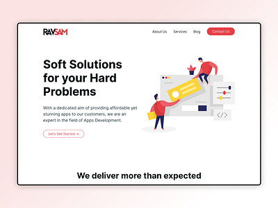 Website Redesign - RavSam design hero page landing page redesign web design website