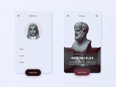 Neumorphic Signup & Card app design interface login minimal neumorph neumorphic neumorphism philosophy ui web webdesign