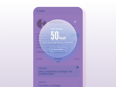 daily UI 016 Pop-Up app dailyui dailyui016 dark purple ui