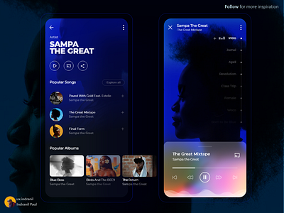 Music App dailyui design ui uiinspiration user experience userinterface uxui uitrends userinterface