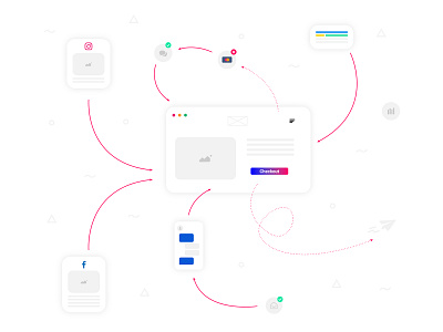 Process design flatdesign illustration vector