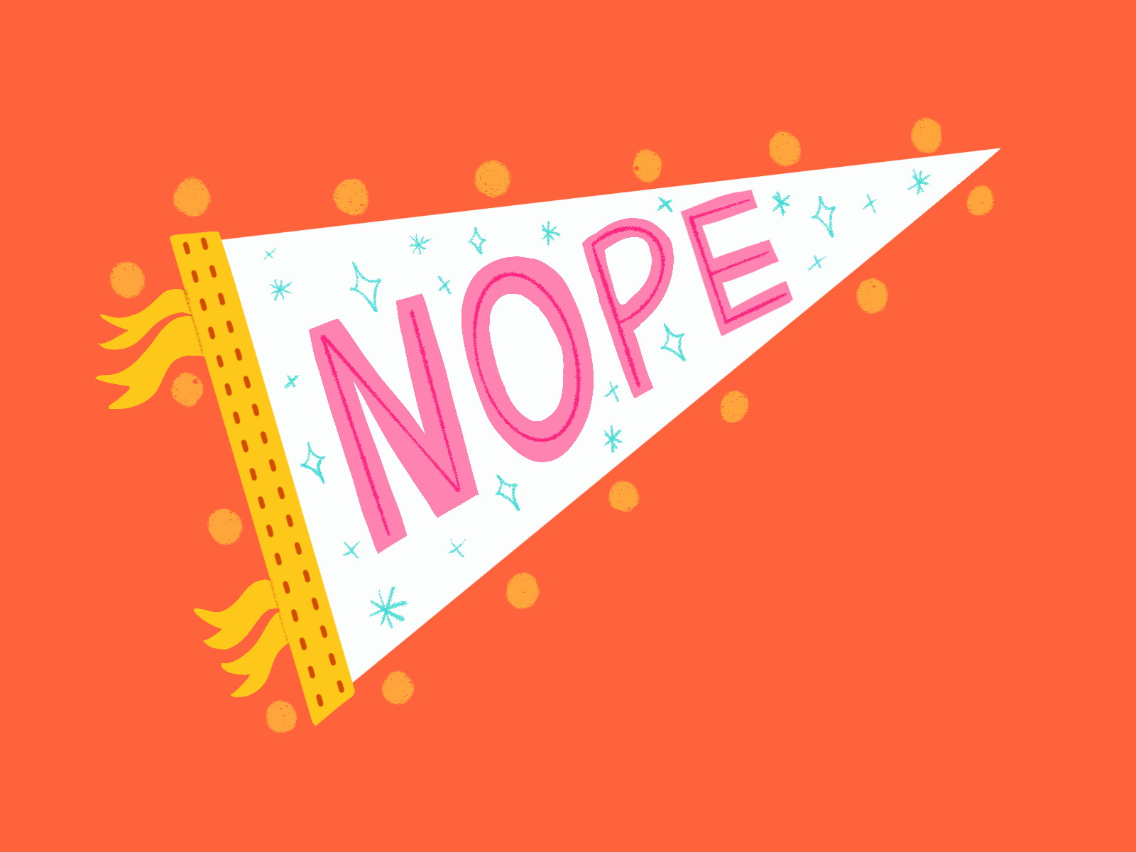 Nope flag animation concept design flag flying illustration procreate procreateapp stars visual design