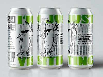 "I'm just visiting" Can design for Rebel Hill Brewing.