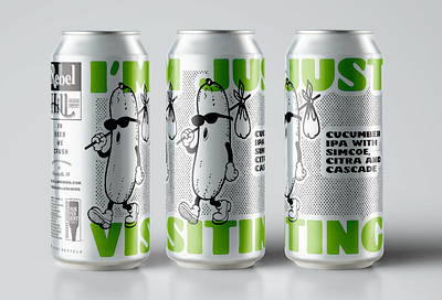 "I'm just visiting" Can design for Rebel Hill Brewing.