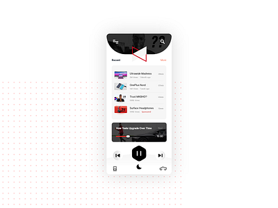 Youtube Podcast mode design adobexd app branding clock app creative design illustration minimal smarthome ui ux