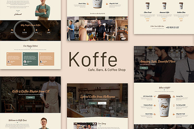 Koffe - Cafe & Coffee Shop Elementor Template Kit bar cafe coffee coffeeshop design elementor elementor templates template template kit ui ux web