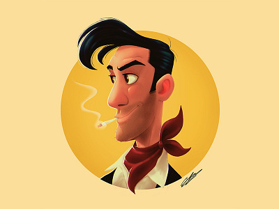 LUCKY LUKE character character design cowboy dessin drawing fanart illustration illustration art lucky luke portrait