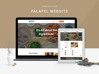 Falafel Restaurant Landing Page clean design concept food interface landing landingpage minimalist restaurant restaurant website resturant ui uiux webdesign website website concept website design websites