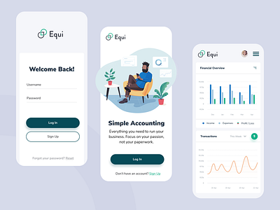 Fin-tech App Design Concept app charts fintech fintech app illustration ui welcome screen