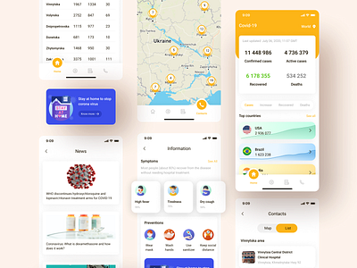 Covid Mobile App corona covid design mobile mobile app ui user interface