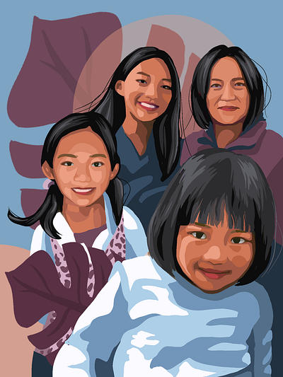 Made with Love baby baby face children children illustration colorful art conceptual art creative design design family girl illustration graphic design hair hairstyle illustration inspiration neutral colors neutrals plants popart portrait