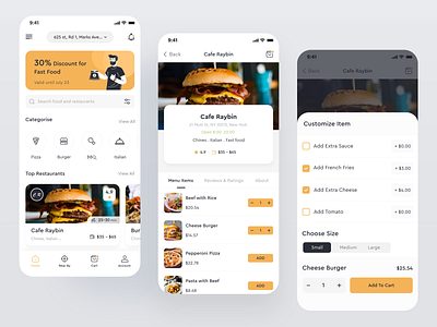 Project: Foodly app app concept app ui design case study delivery app design food and drink food app food app design food delivery application food illustration imran ios app ux