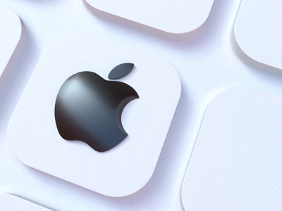 Apple not flat ... not fake 3D 3d branding design logo photon rebound render soft vectary