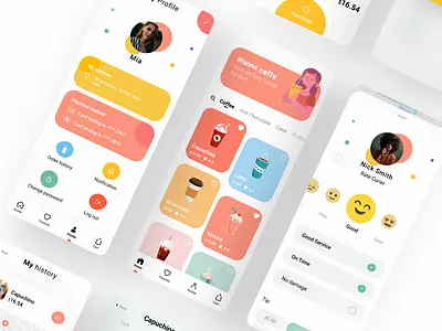 Sweet-Home App android app cake coffee delivery design drinks ios minimal order rating sweet sweets tasty typography ui ux