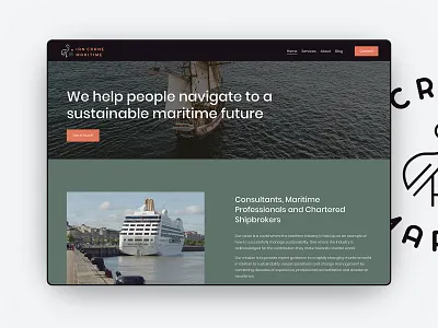 Ian Crane Maritime brand brand design brand identity branding crane customer journey experience design graphic design maritime ship ui user experience user interaction user interface user interface designer ux web web design