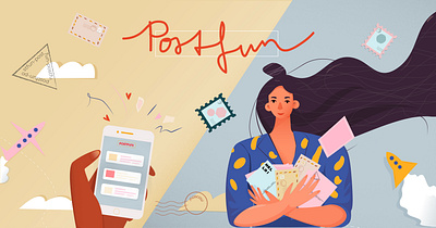 Fb cover adobe illustrator design flat girl illustration vector