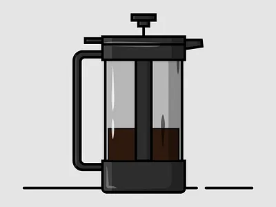 French Press coffee french press illustration simple illustration