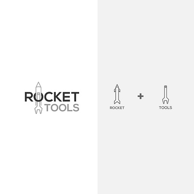 Rocket Tools Logo Design awesome logo best logo branding flat logo logo design logodesign minimal minimalist logo rocket logo tools