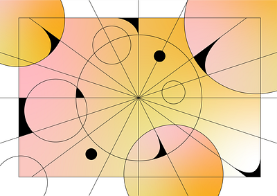 Solaris circles gradient illustration lines