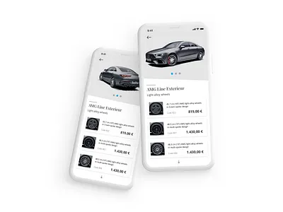 Car configurator - price list app apple car design interface ios luxury mercedes benz mercedes benz mobile app mobile ui price list rims ui