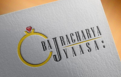 Bajracharya Jyaasa Logo branding design design illustration logo illustraion jewelry logo logo design logodesign ring shop vector