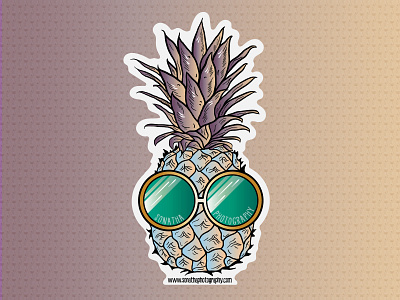 Stickers - Sonatha Photography anime artist cartoon cartoon character cartoon illustration character character design design glasses illustration mobar design photography pineapple sticker art summer