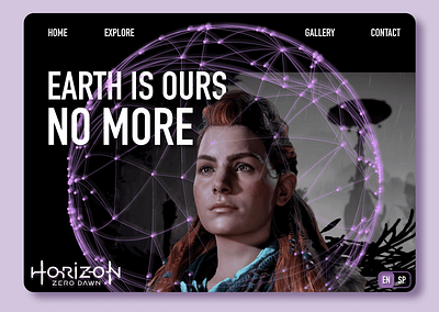 The Horizon homepage branding design game game art gaming guerrillagames homepage horizon illustration illustrator ps4 ui web