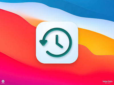 Big Sur Time Machine glossy icon macos neumorphism