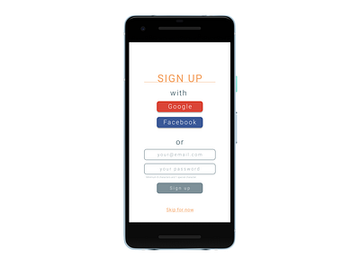 Sign up app [DailyUI 001] app dailyui dailyui 002 design mobile ui