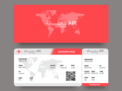 Boarding Pass - Daily UI 024 airlines boarding pass daily ui 024 daily ui challenge plain ticket