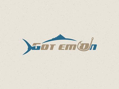 Got em On branding creative logo fish fishing letter logo design typography