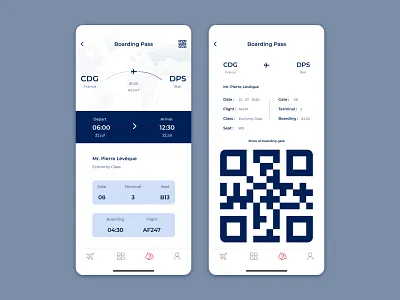 Boarding Pass App 024 airfrance app boarding boarding pass boardingpass dailyui design designer designs interface interfacedesign minimalism plane travel travel app traveling ui uidesign ux