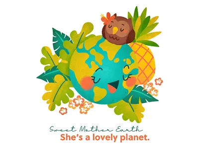 Hawaiian Eco Tote Bag Illustration design digital art illustration