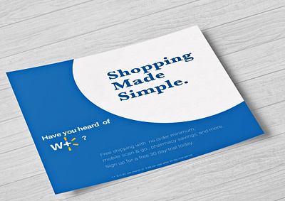 Walmart Plus Promotional Flyer color theory graphic design illustration layout typography