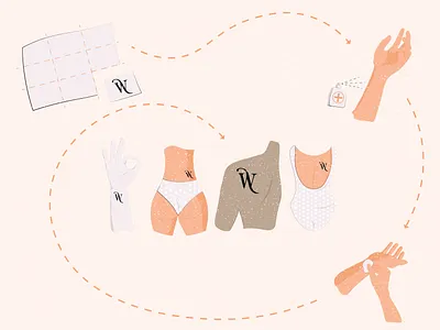 Tattoes brand colorful design editorial illustration illustration simple illustration