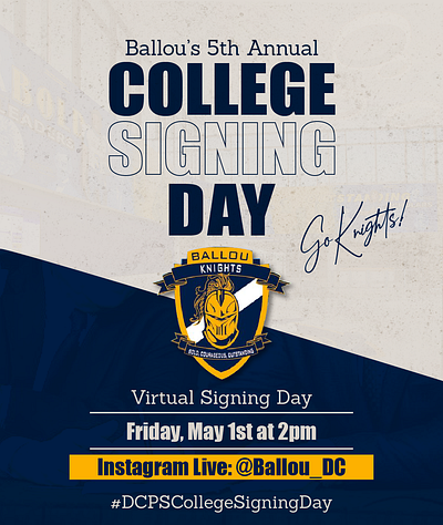 Ballou College Signing Day all star ballou college day dc design digital flyer football high school illustrator marketing signing social socialmedia