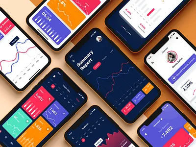 Data Analysis & Statistics UI adobe xd analysis app branding dashboard data flat illustration statistic typography ui uidesign ux