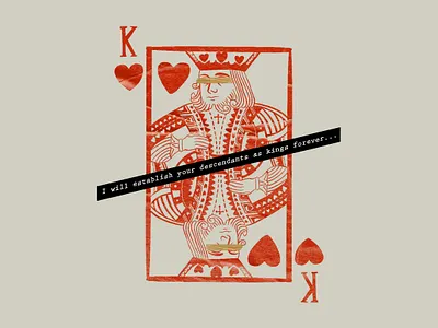 Kings Forever hand drawn handmade heart hearts king king of hearts photoshop procreate psalm89 psalms red texture