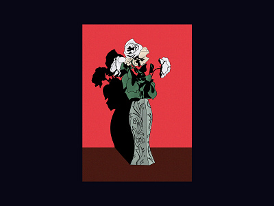 Roses design flowers illustration procreate red texture