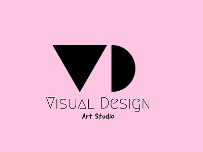 Visual Design (Art studio) logo art beautiful bold brand brandidentity design geometry graphics identity illustration label logo logodesign mark positive vibes simple standard studio unique visual