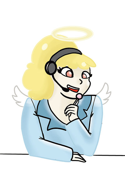 angel telesales cartoon character characterdesign illustration