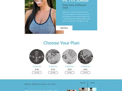 FIT By Joelle - Online Fitness Trainer design fitness modern modern design trainer ui web design webdesign website website design