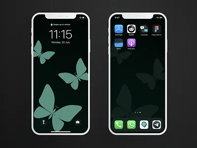 Mobile Wallpaper - Flying inside android butterfly dark dark wallpaper free free wallpaper green homescreen ios iphone lockscreen minimalism minimalist minimalist design mobile wallpaper wallpaper wallpaper collection wallpaper design wallpapers walls