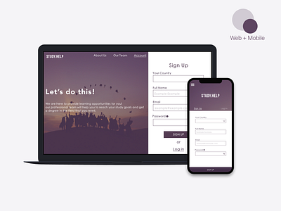 Sign Up app app design design form mobile rebound sign up sign up form signup ux website xd design